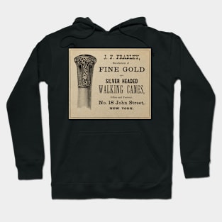 1870's Walking Canes Advertisment Hoodie